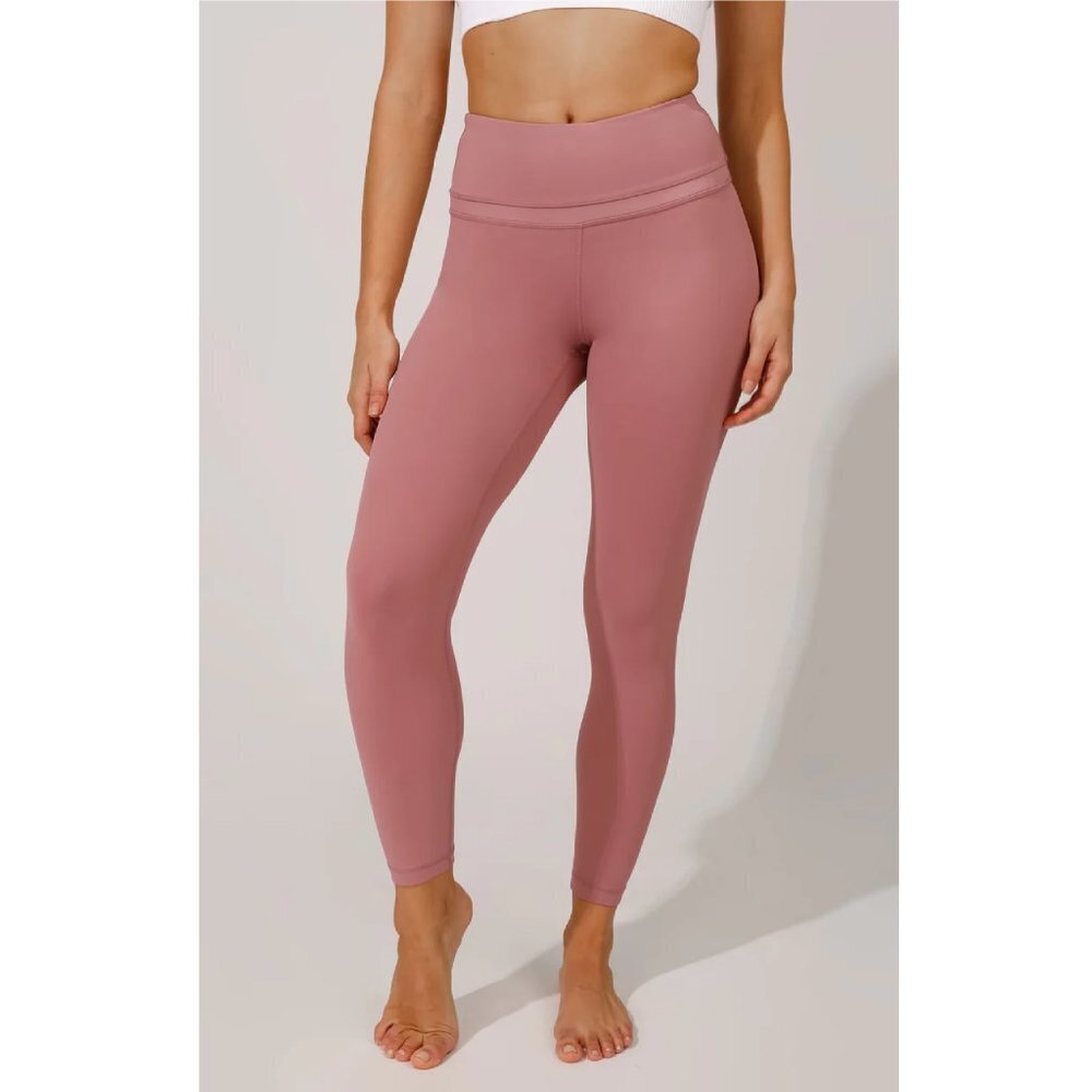 Bootyful Women's Rose Pink V back Cire Activewear Leggings Size XS